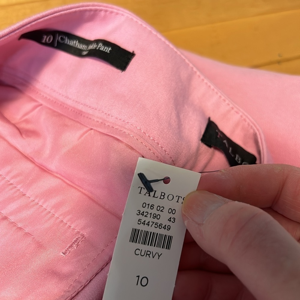 NWT Talbots Chatham Ankle Pant Cotton Candy Pink Size 10 Curvy - Picture 8 of 10